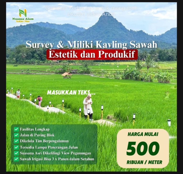 kavling sawh nuansa alam golden view